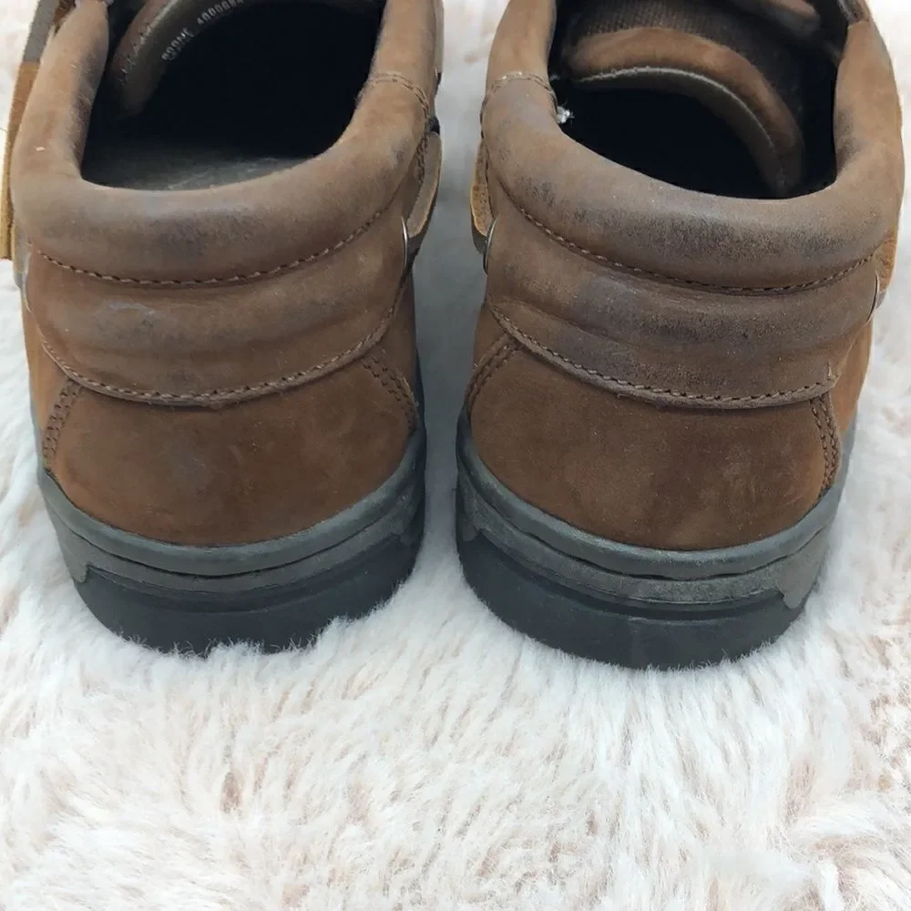 Earth Shoe Boone brown leather boat shoes